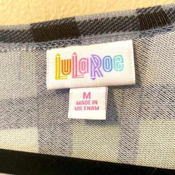 Women’s Window Pane / Plaid Lularoe A-Line Caroline Cardigan w pockets sz M NWT - Picture 3 of 6